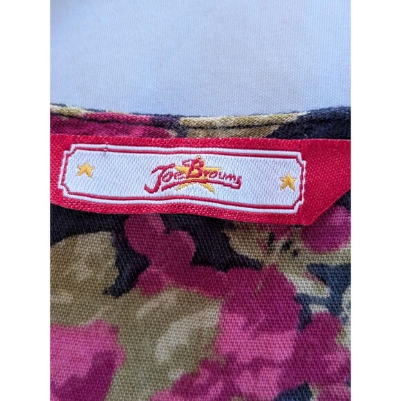 Joe Browns Dress Women’s 18 Pink Multi Floral 3/4 Sleeve Surplice Cottagecore - Picture 3 of 13